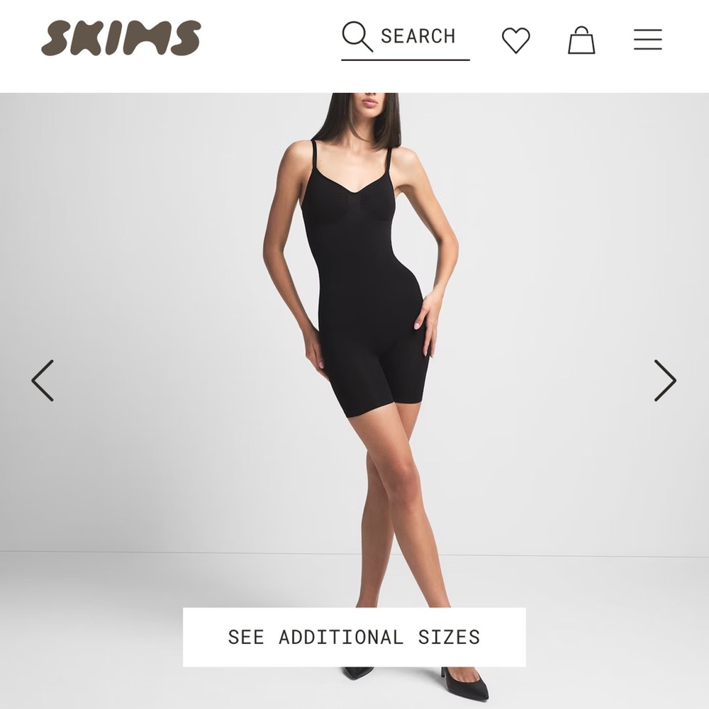 SKIMS Black Shapewear Bodysuit